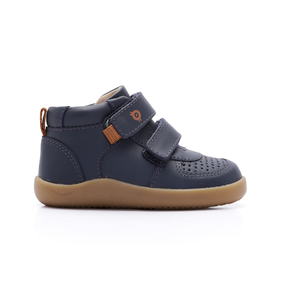 Old Soles 8130 All-Day Jump kids leather sneaker in Navy with classic detail