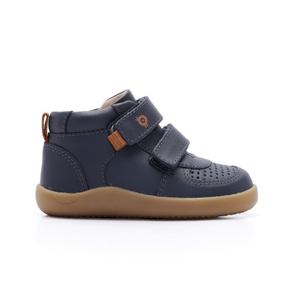 Old Soles 8130 All-Day Jump kids leather sneaker in Navy with classic detail