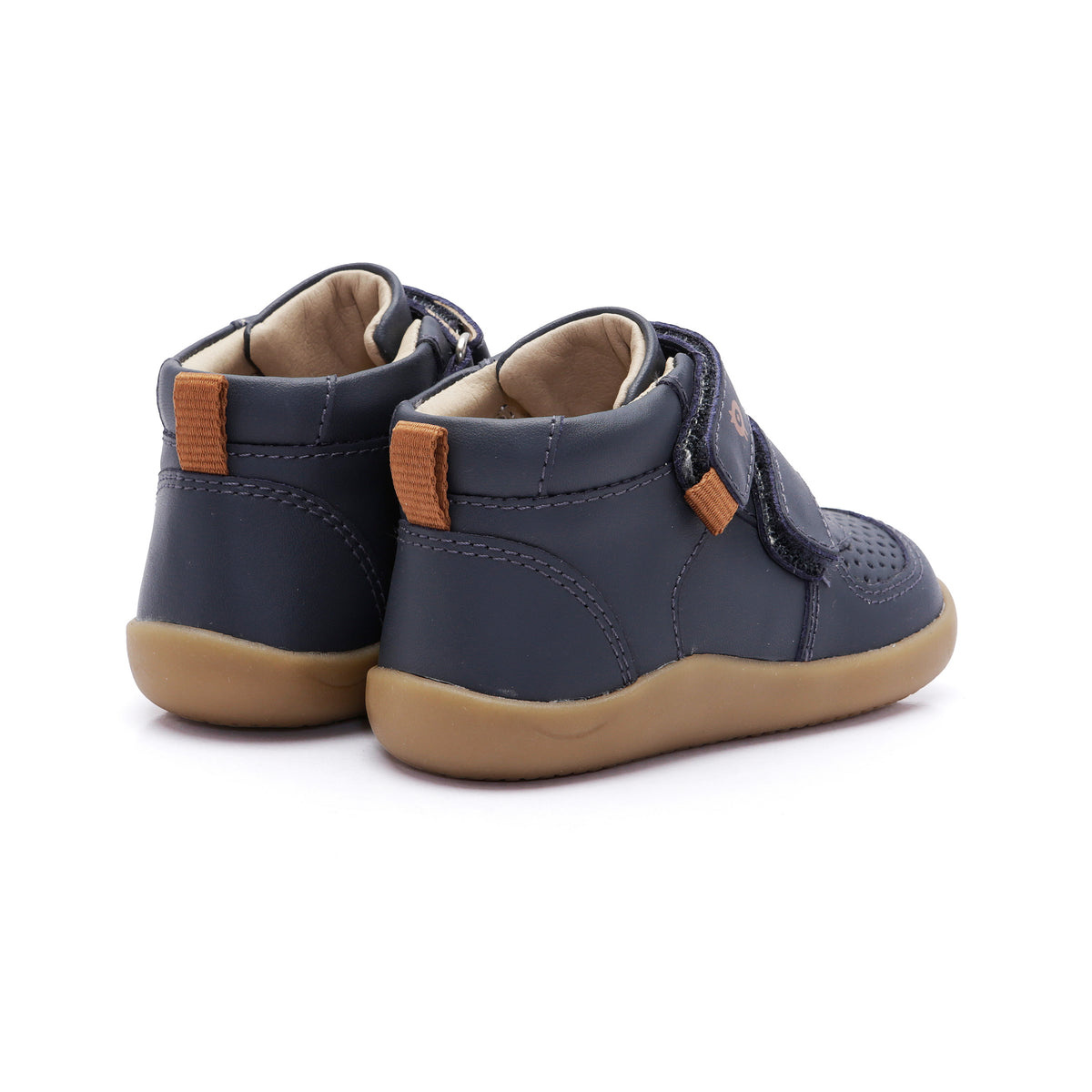 Old Soles 8130 All-Day Jump kids leather sneaker in Navy with classic detail