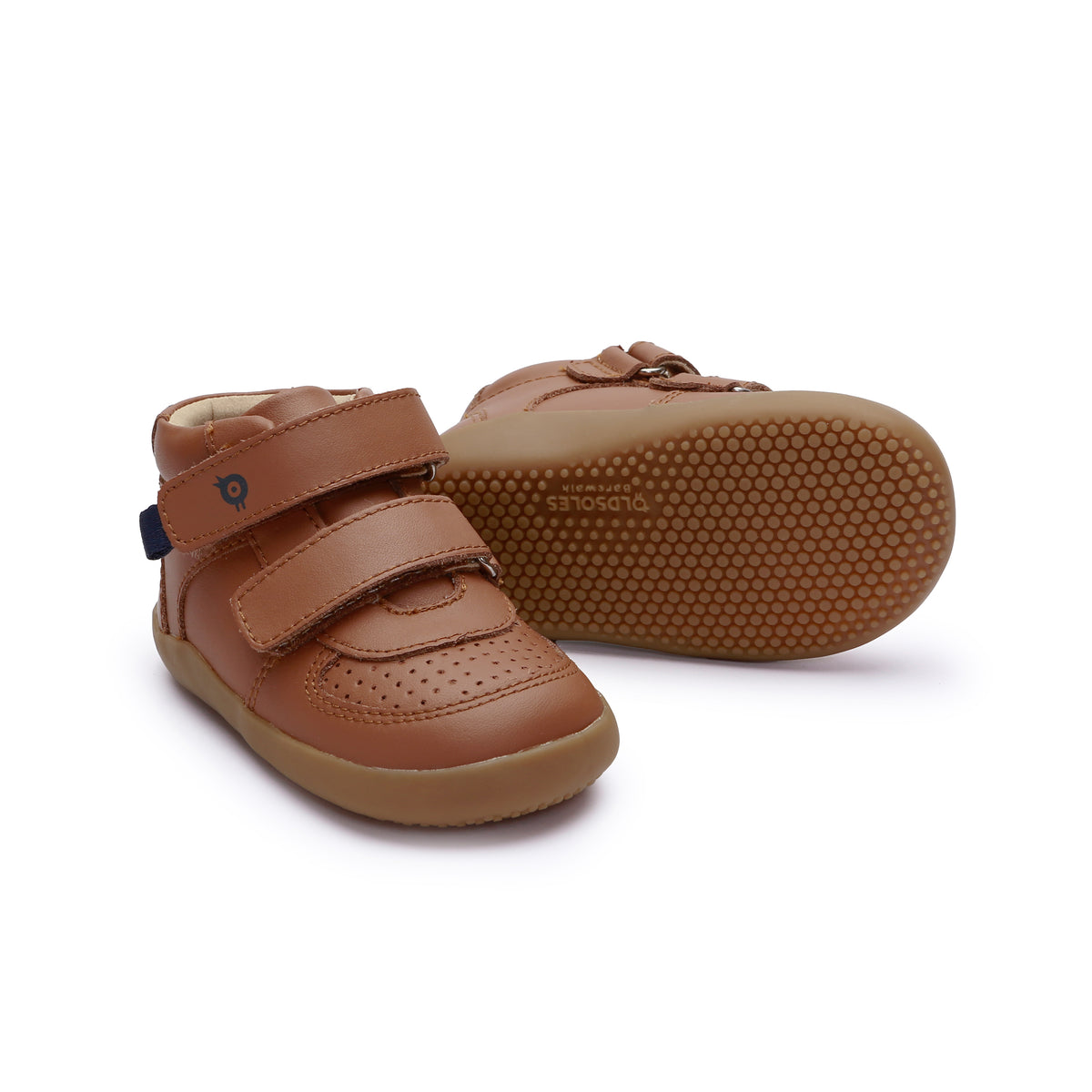 Old Soles 8130 All-Day Jump kids leather sneaker in Tan with classic detail