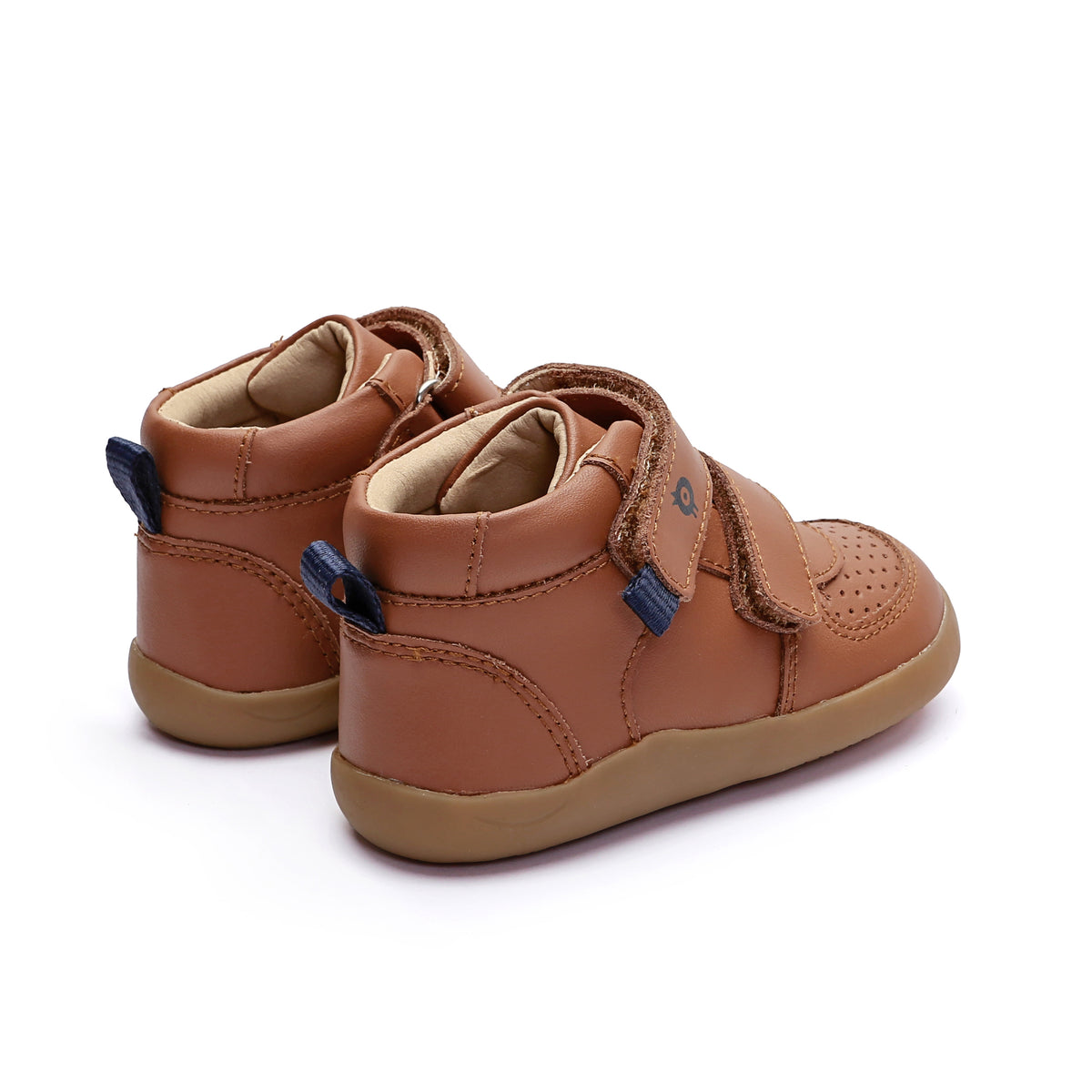 Old Soles 8130 All-Day Jump kids leather sneaker in Tan with classic detail