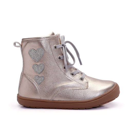 Old Soles 9016 Joy Swag kids leather sneaker in Metal Lychee with classic detail
