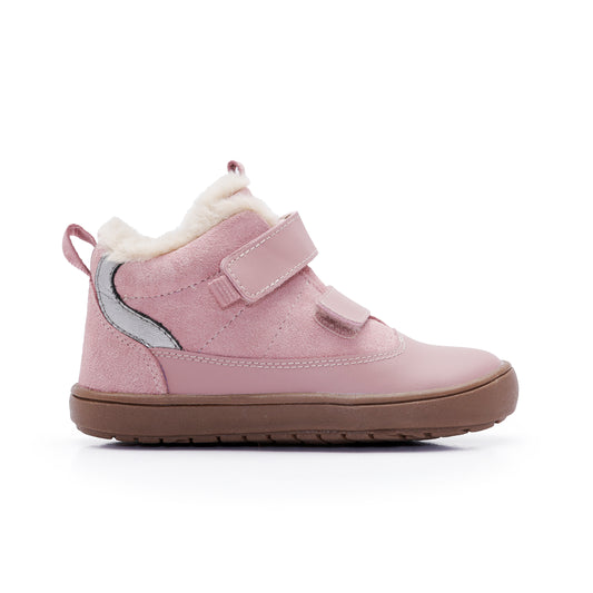 Old Soles 9019 Terrain kids leather sneaker in Kiss and Rich Silver with classic detail