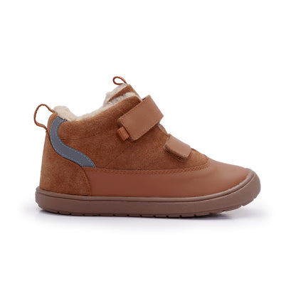 Old Soles 9019 Terrain kids leather sneaker in Tan and Grey with classic detail