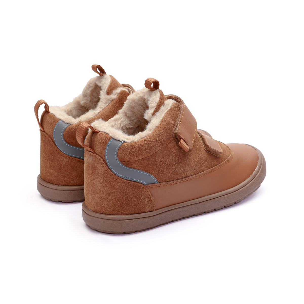 Old Soles 9019 Terrain kids leather sneaker in Tan and Grey with classic detail