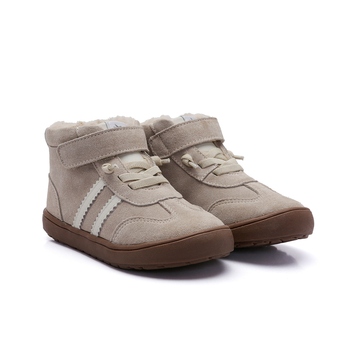 Old Soles 9021 Ace Jump kids leather sneaker in Sand Suede and Sporco with classic detail