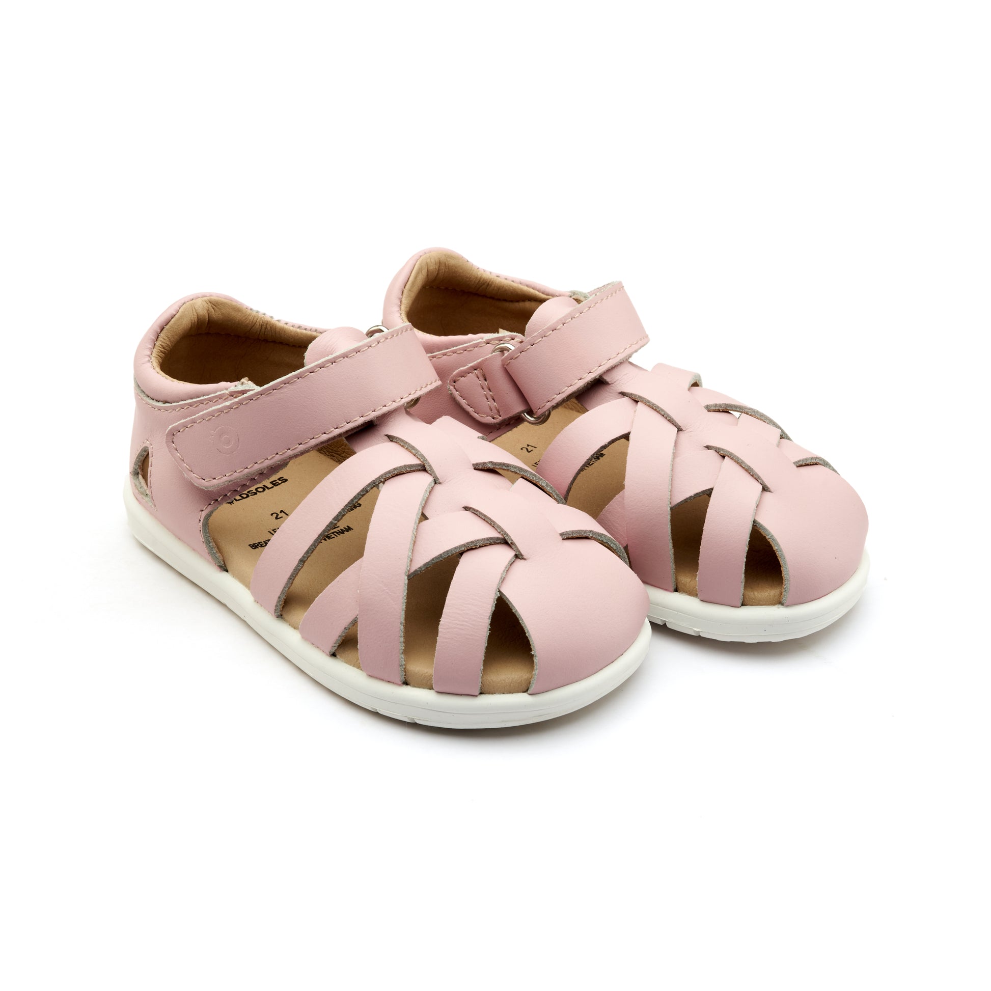 Old Soles 9504 Open Air kids leather shoe in Dalia with open toe detail