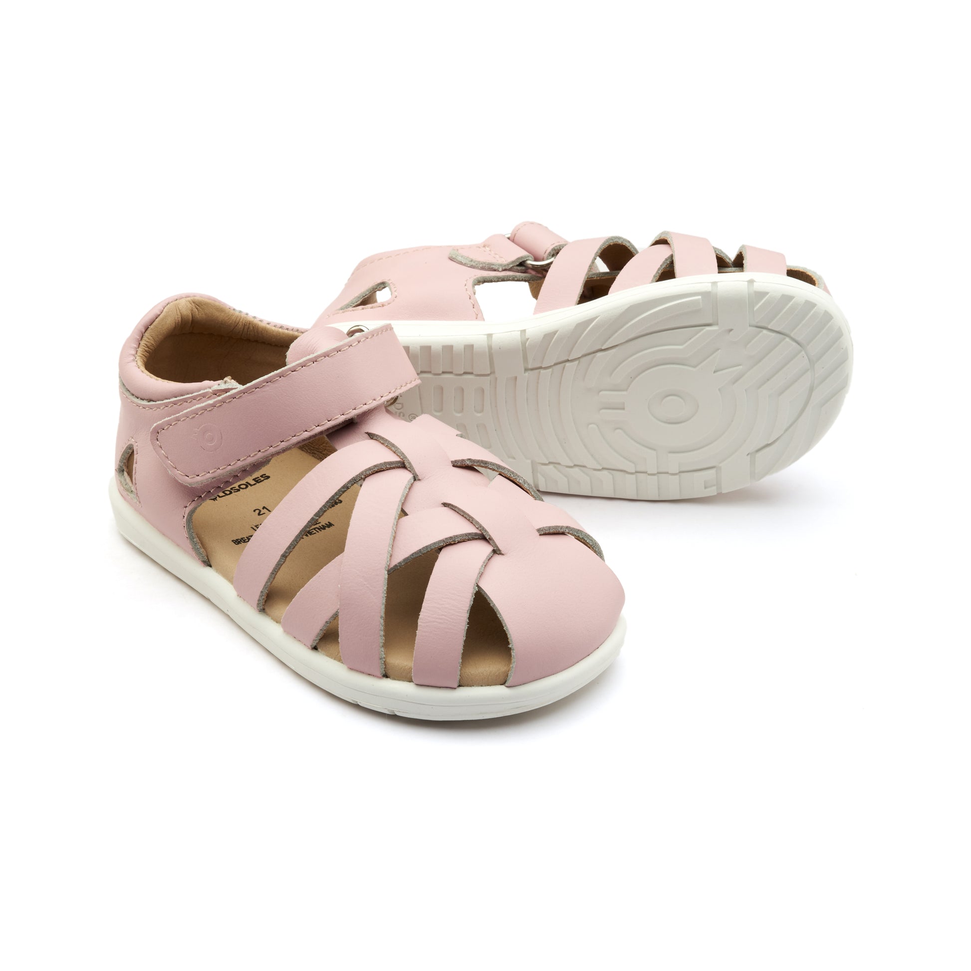 Old Soles 9504 Open Air kids leather shoe in Dalia with open toe detail