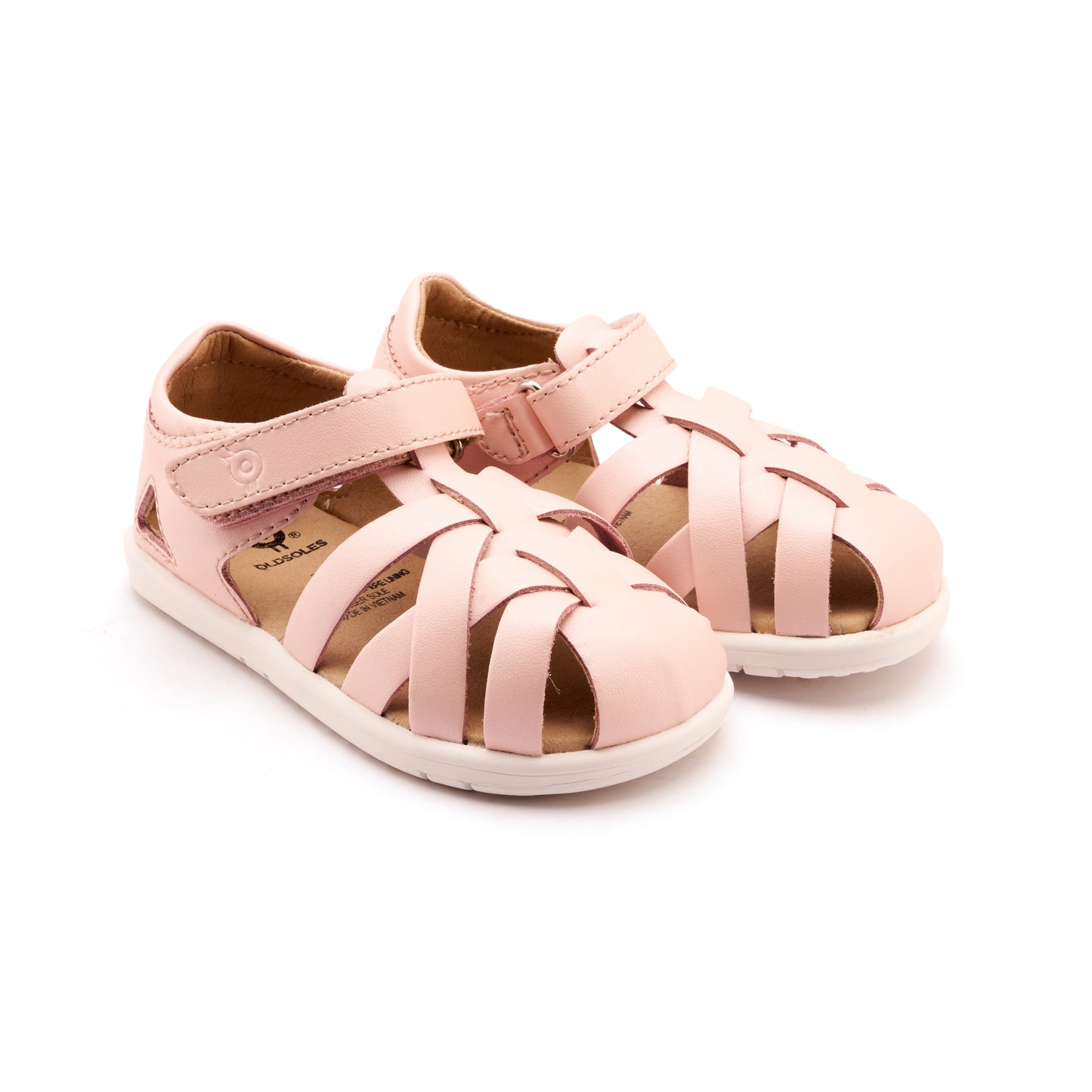 Old Soles 9504 Open Air kids leather shoe in Nacardo Dalia with open toe detail