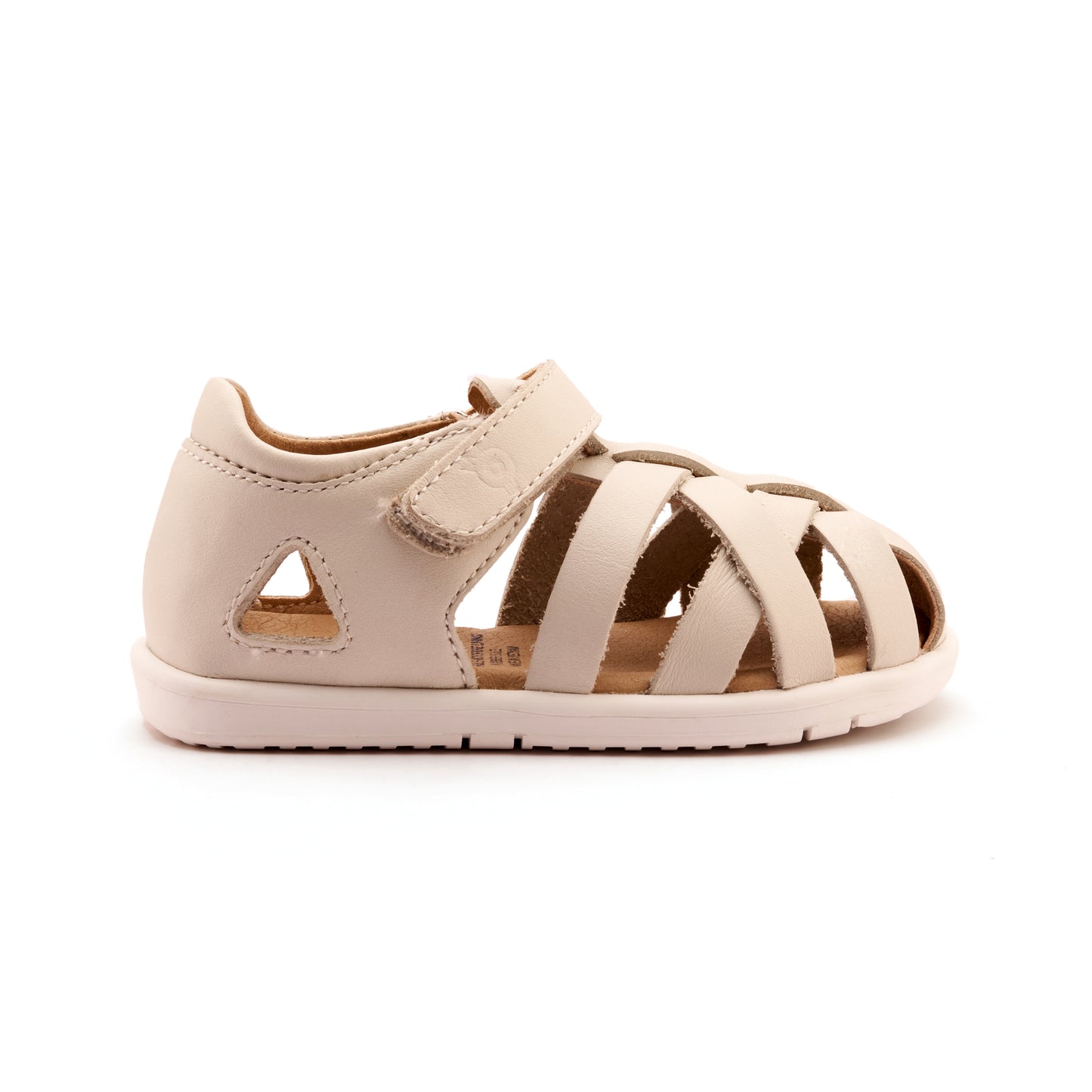 Old Soles 9504 Open Air kids leather shoe in Vanilla with open toe detail